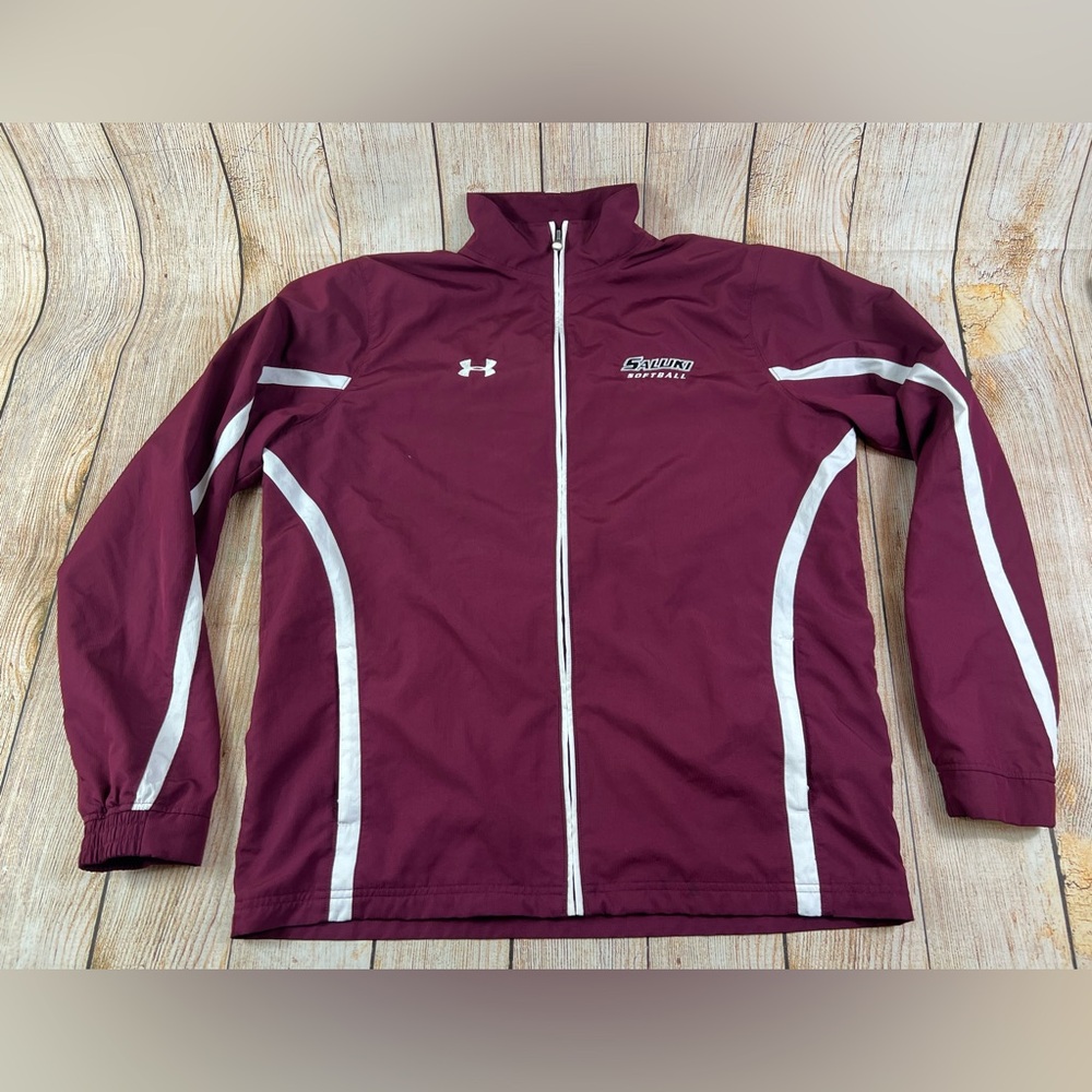 Southern Illinois Salukis SIU Softball Full Zip Logo Jacket Size Large Loose